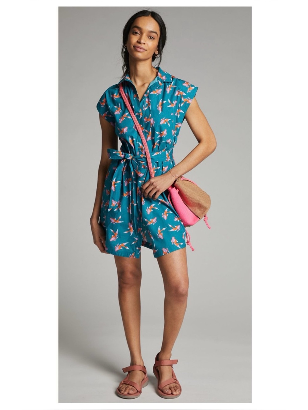 NWOT Anthropologie Toni Buttondown Dress in Dark Turquoise   Size XS